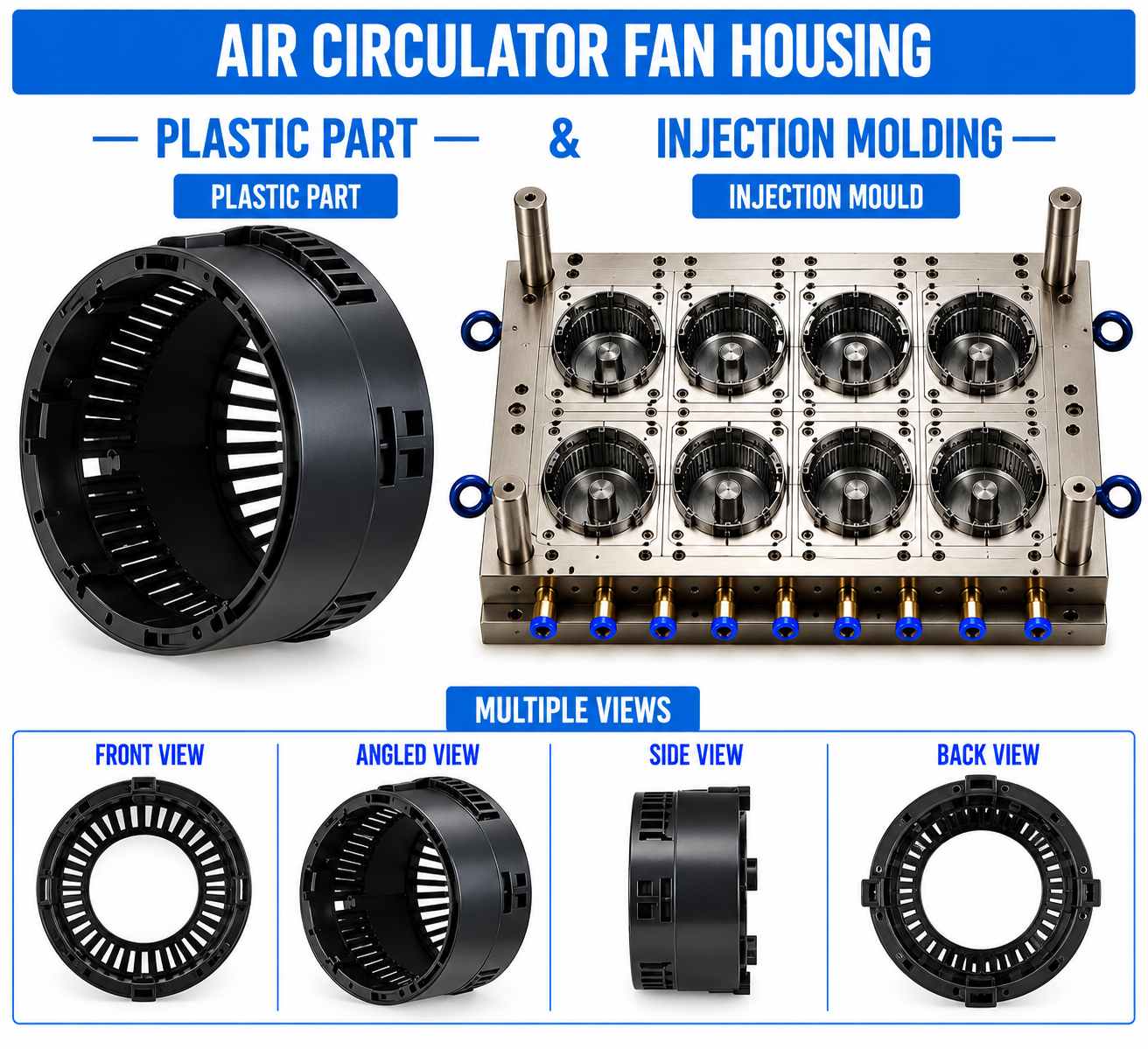 Air Circulator Plastic Fan Housing Mould and Moulding Service
